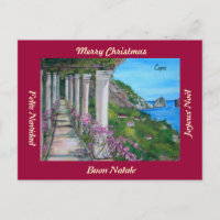 Capri, Italie Joyeuse carte postale de Noël