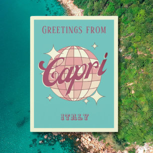 Capri Italie vacances Retro Vintage Carte postale