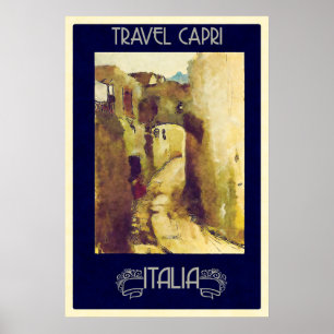 Capri, Italy Vintage Travel Poster