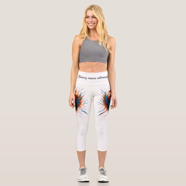 Capri Leggings à battement de coeur - Electrifying Love  (Recto)
