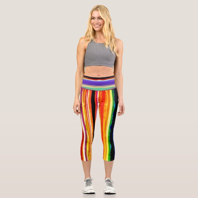 Capri Leggings arc-en-ciel jaune incroyable (Recto)