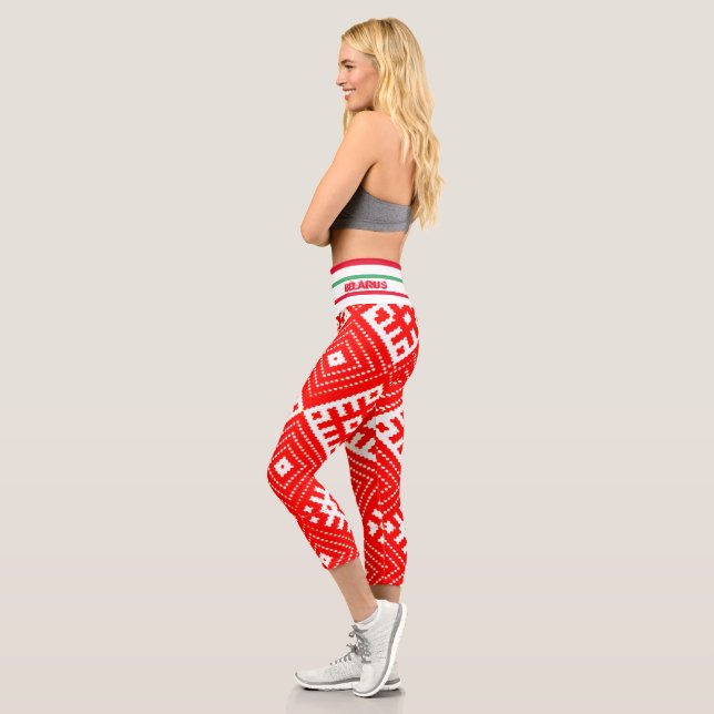 Capri Leggings couleurs du drapeau national de Biéloruss (Gauche)