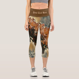 Capri Leggings d'art de l'arbre rose