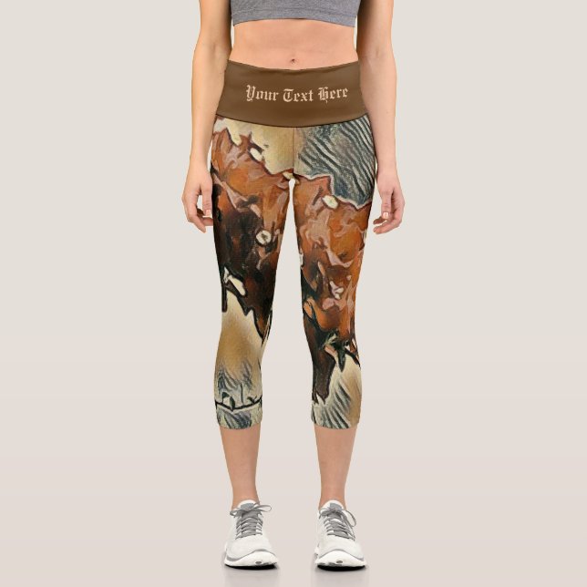 Capri Leggings d'art de l'arbre rose (Recto)