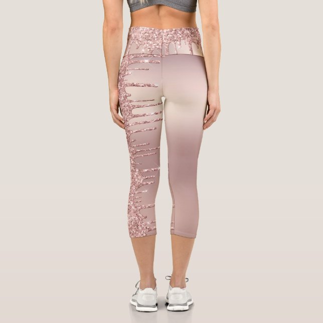 Capri Leggings de Parties scintillant or rose (Verso)