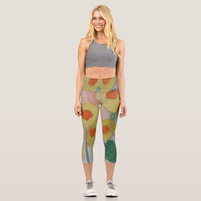 Capri Leggings de tournesol Abstraits (Recto)