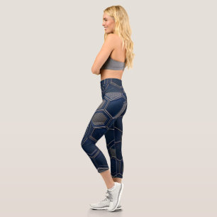 Capri Leggings de yoga géométriques futuristes pour la m