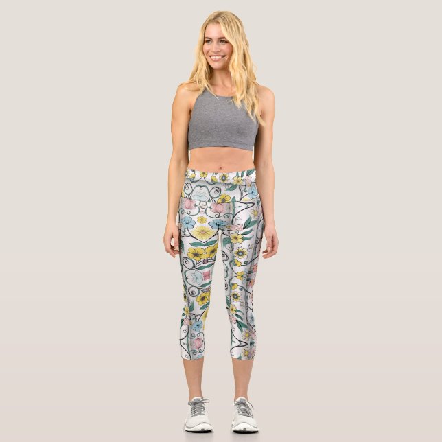 Capri Leggings d'élégance florale1 (Recto)