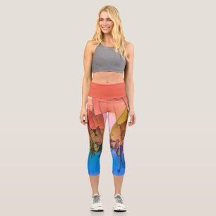 Capri Leggings Design abstrait
