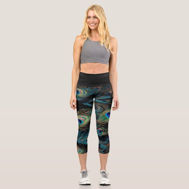 Capri Leggings en plumes de paon (Recto)