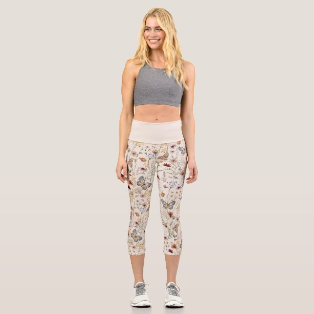 Capri Leggings Fleuris Aquarelle (Recto)