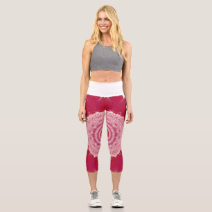 Capri Leggings imprimés Mandala Azalée pour femmes   Hig