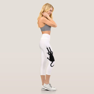 Capri Leggings Mignons Chat Pendu Faits à la Main