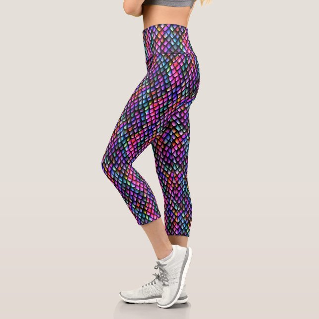 Capri Leggings Rainbow Dragon Scales #2 (Gauche)