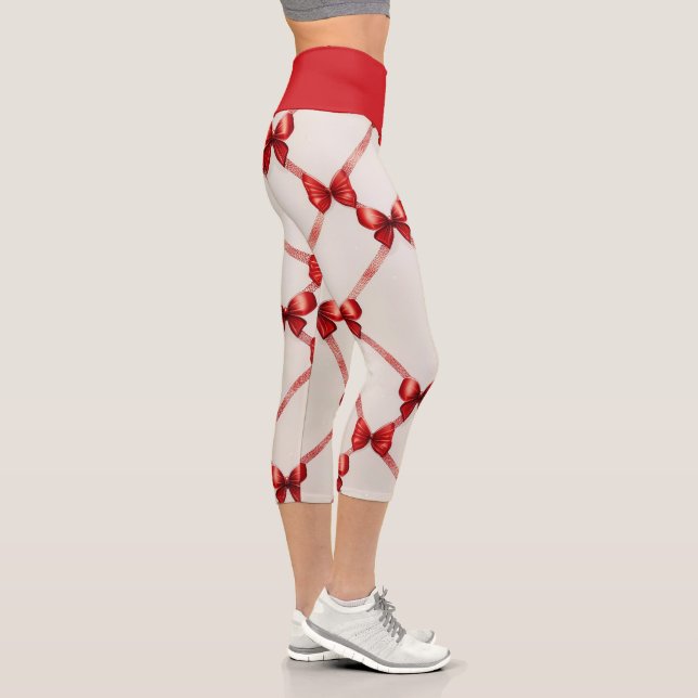 Capri Leggings Red Bow : Style et confort combinés (Droite)
