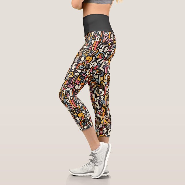 Capri Leggings ZenArte: Fusiona Estilo y Rendimiento (Gauche)