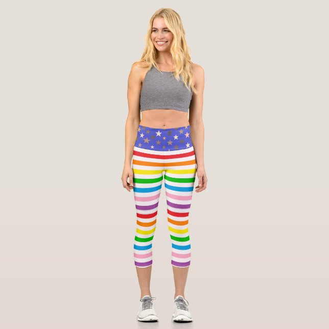 Capri Magnifiques leggings drapeau américain (Recto)