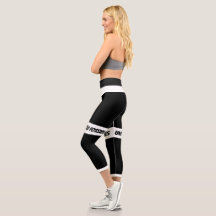 Noir et blanc personnalisable leggings haute taill