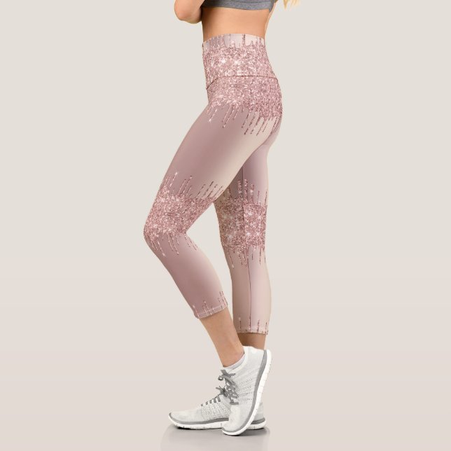 Capri Parties scintillant rose or Blush Leggings brillan (Gauche)