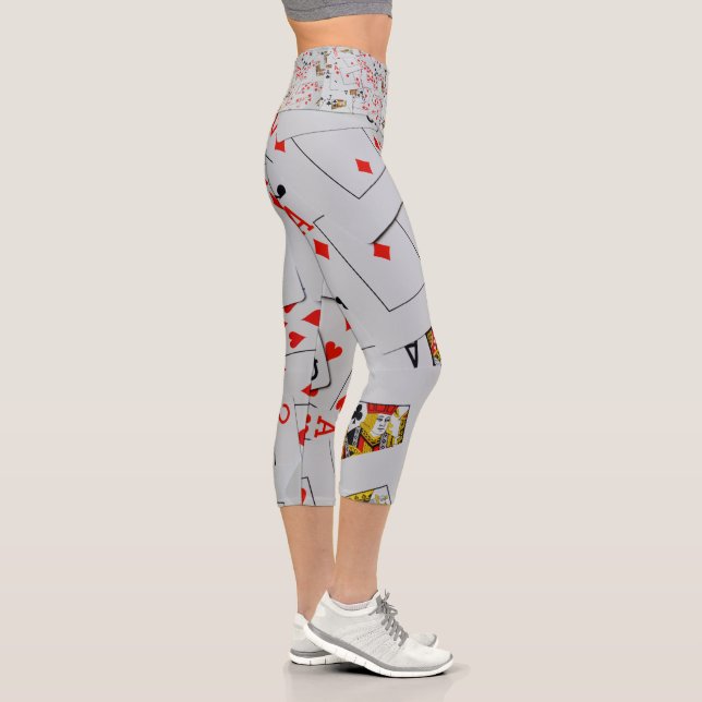 Capri Plateau De Cartes De Jeu Éparpillées, Leggings Cap (Droite)