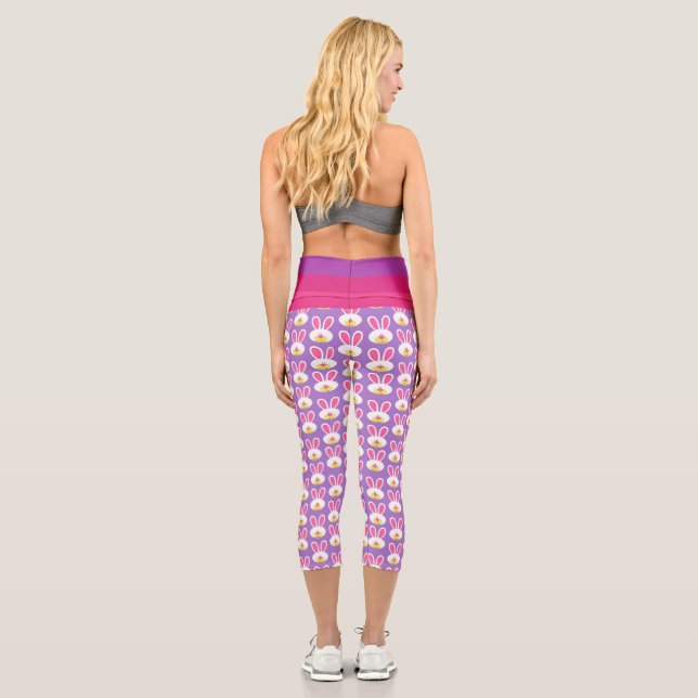 Capri Pop de lapin de Pâques Mode Capris Leggings (Verso)