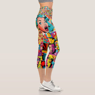 Capri Pop Girl Art Comic 2 - Cool Capris leggings