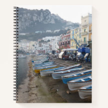 Capri Shoreline Photo Grand Carnet Spiral