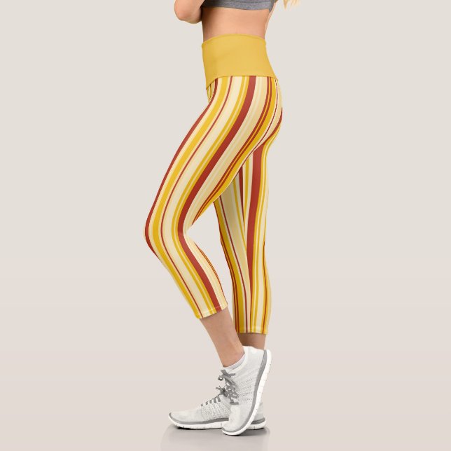 Capri Tangerine Capris Leggings Taille Haute (Gauche)
