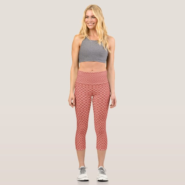 Capri Terra Cotta Motif Exercice Leggings (Recto)