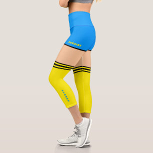 Capri Ukraine forte Appui aux Leggings du drapeau ukrain