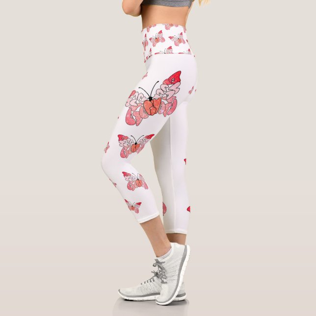 Capri Voler pour être heureux leggings Capris haut taill (Gauche)