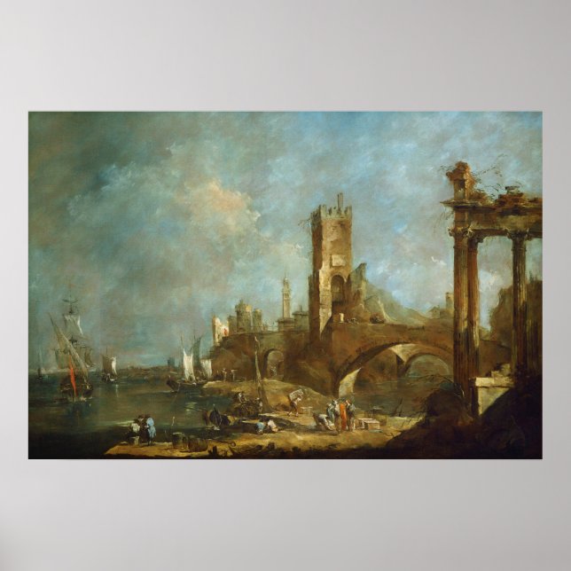 Capriccio d'une affiche de port (Devant)