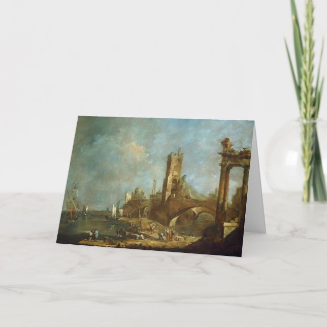 Capriccio d'une carte de voeux de port (Devant)