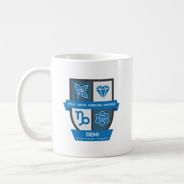 Capricorn Birthday Crest™ for December 22-31 Mug (Gauche)