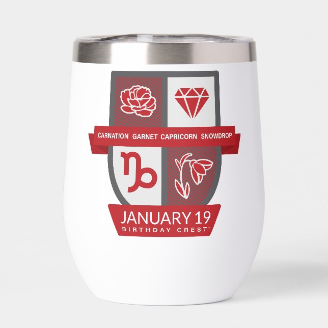 Capricorn Birthday Crest™ January 1-19 (Arrière)