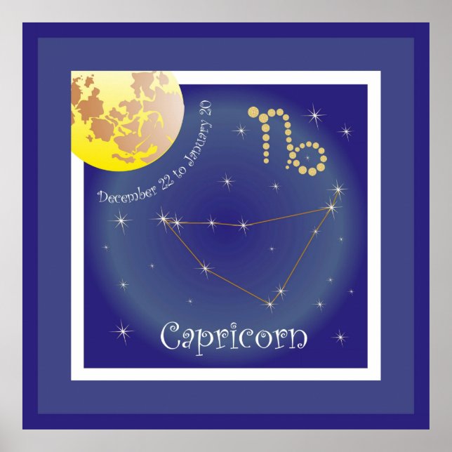 Capricorn December 22 to Janvier 20 Poster (Devant)