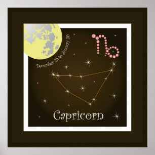 Capricorn December 22 to Janvier 20 Poster