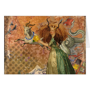 Capricorn Femme Collage Vintage Whimsical Surreal