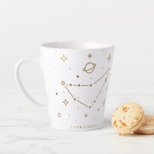 Capricorn Gold Abstrait Constellation Coffee Mug