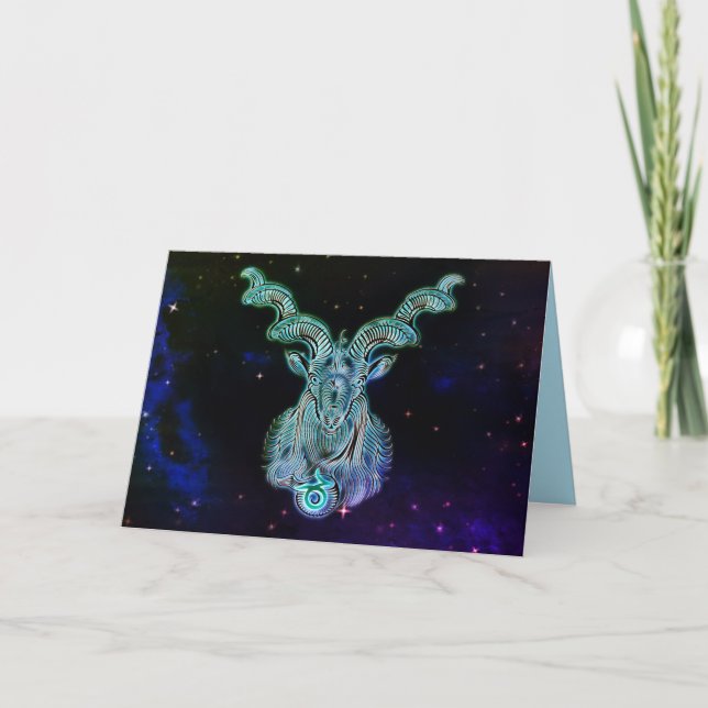 capricorn la carte de voeux zodiac chèvre (Devant)
