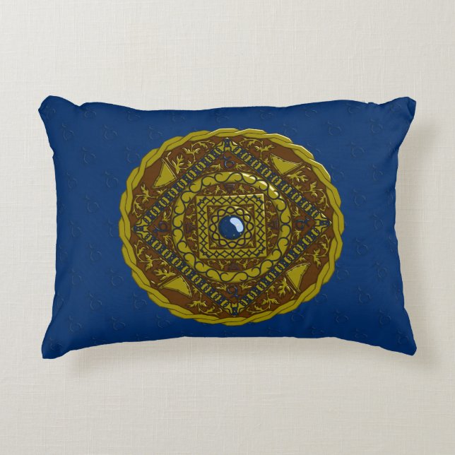 Capricorn Mandala Accent Coussin (Devant)