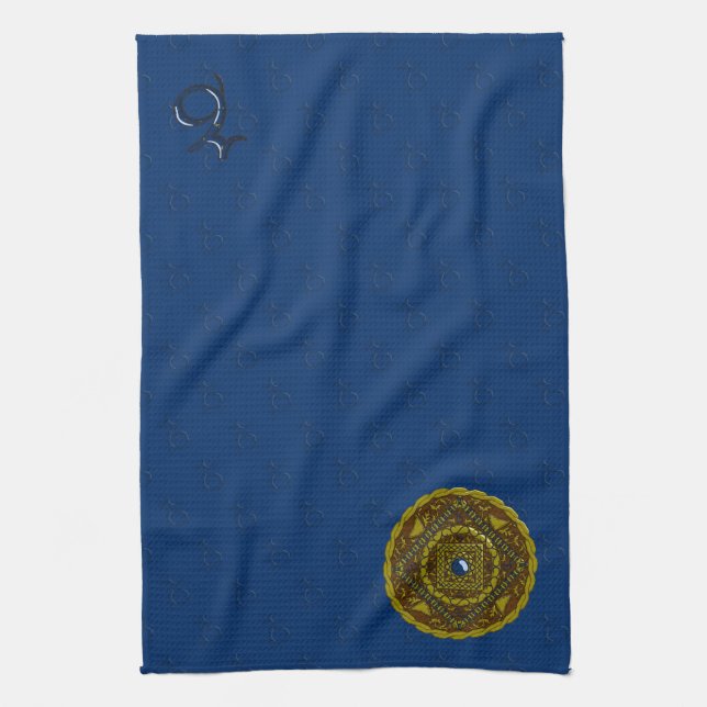 Capricorn Mandala serviette à main (Vertical)