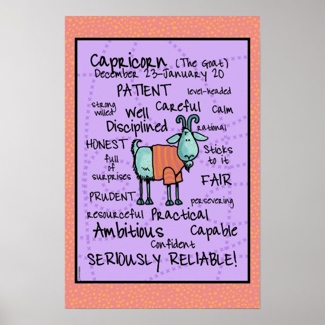 capricorn wordcloud poster (Devant)