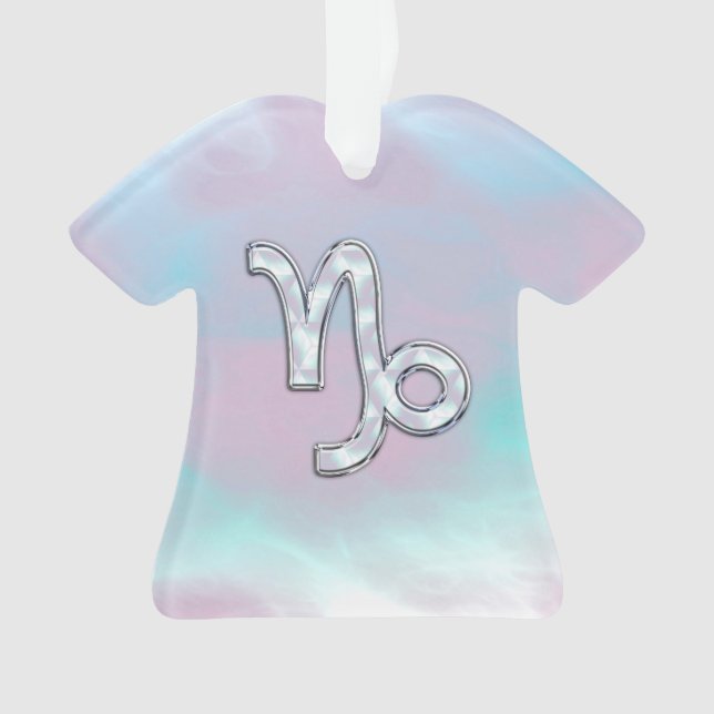 Capricorn Zodiac signe sur Mère style perle (devant)