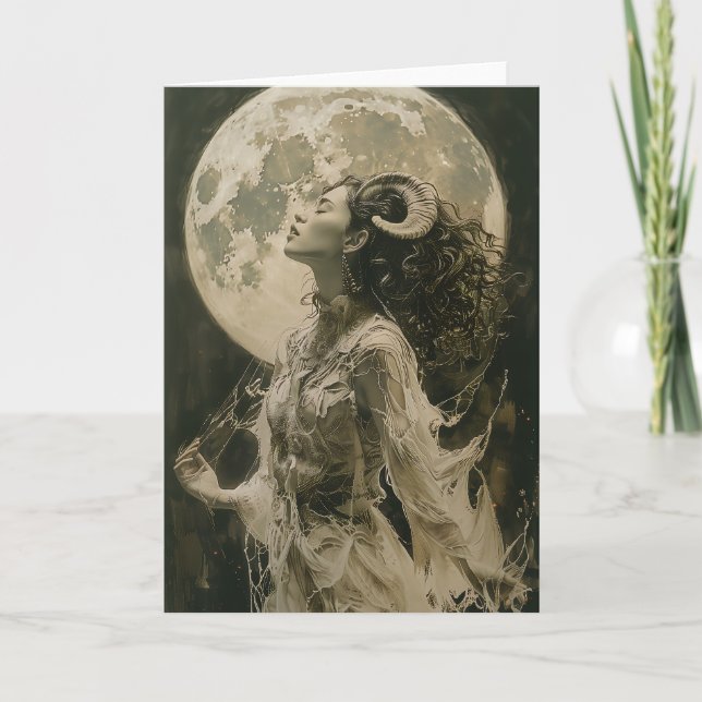 Capricorne Astrologie Tarot, Zodiac, Carte Anniver (Devant)