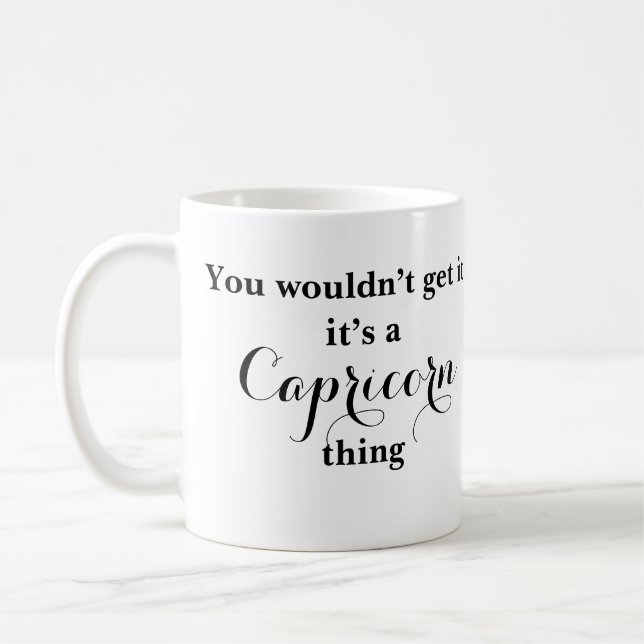 Capricorne Astrologie Zodiac Funny Mug (Gauche)