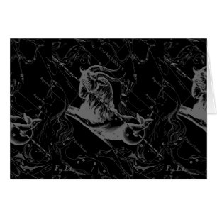 Capricorne Constellation Carte Hevelius Engraving