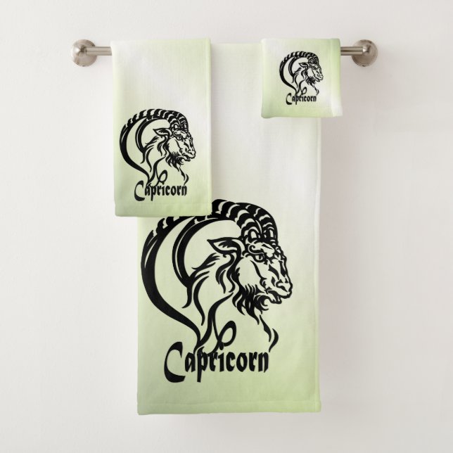 Capricorne la Chèvre de Mer Zodiaque Vert (En situation)