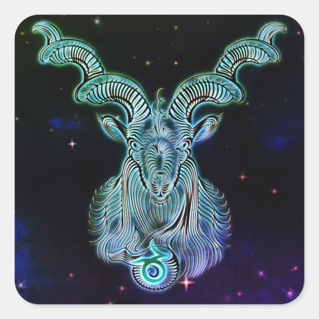 capricorne les autocollants zodiac de chèvre (Devant)