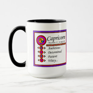 Capricorne Personnalité Traits Designer Mug